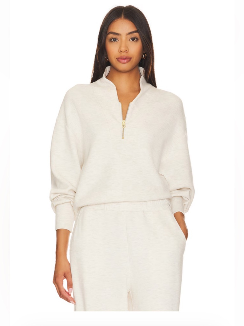 Varley Davidson Sweatshirt in Ivory Marl